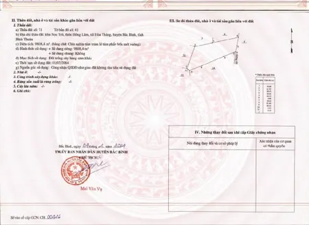 Bán đất 9808m² 1.3 tỷ tại Thị trấn Lương Sơn Huyện Bắc Bình