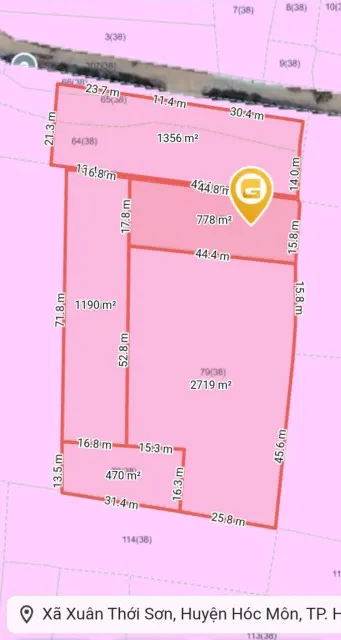 Bán đất 6400m² 60 tỷ tại Xã Xuân Thới Sơn Huyện Hóc Môn