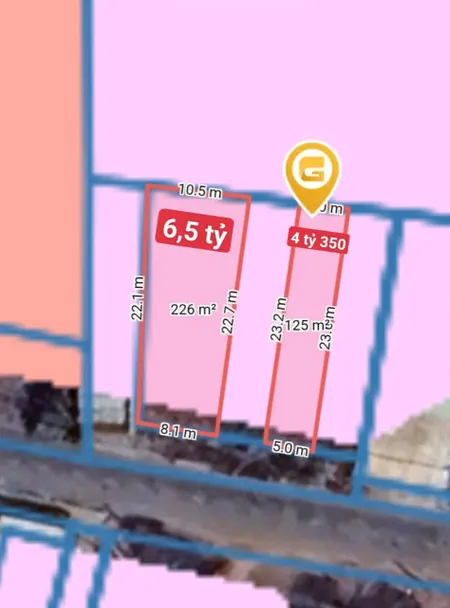 Bán đất 226m² 6.5 tỷ tại Xã Tân Thới Nhì Huyện Hóc Môn