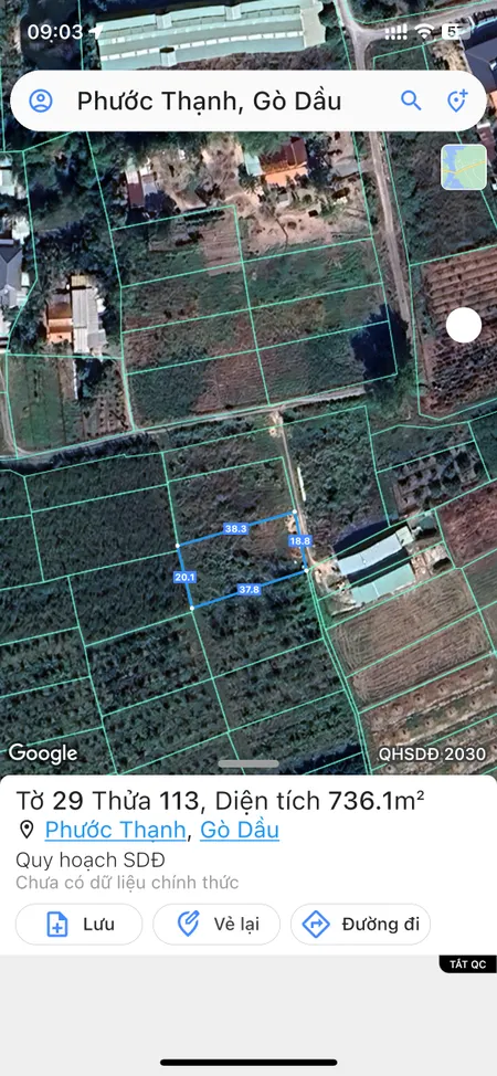 Bán đất 3095m² 8.3 tỷ tại Xã Phước Thạnh Huyện Gò Dầu