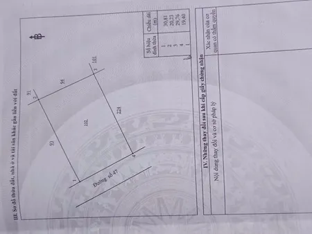 Đất đẹp 600m  thổ 300m  đường số 47 . Xã xuân Lộc .sát quốc lộ 1 A . 20 x 30