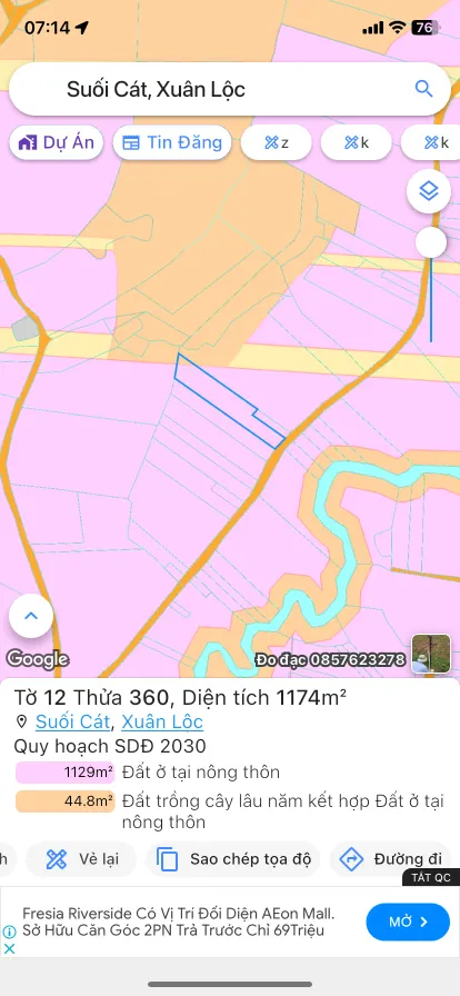 Bán đất 1174m² 2.5 tỷ tại Xã Suối Cát Huyện Xuân Lộc