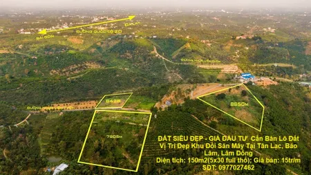 ĐẤT SIÊU ĐẸP - GIÁ ĐẦU TƯ  Cần Bán Lô Đất Vị Trí Đẹp Khu Đồi Săn Mây Tại Tân Lạc, Bảo Lâm, Lâm Đồng