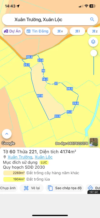 Bán đất 4173.7m² 1.5 tỷ tại Xã Xuân Trường Huyện Xuân Lộc