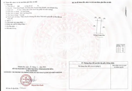 Chỉ còn có duy nhất 1 lô giá siêu rẻ đầu tư tiềm năng - Diên Hoà - Diên Khánh - 97m2 full thổ ngang 5 vuông vắn - 750 triệu/ bao sang tên . 090724084 Ngọc Bích Land