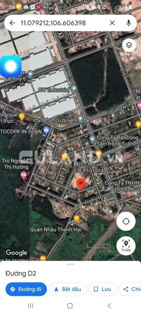 Bán  đất thổ cư 150m² , giá 1.43 tỷ tại, Phường Thới Hòa, Thị xã Bến Cát, Bình Dương