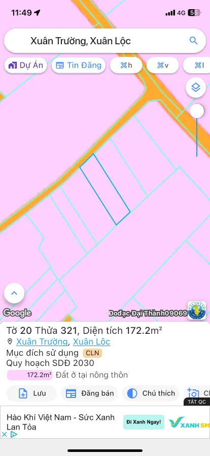 Bán đất 172.2m² 900 triệu tại Xã Xuân Trường Huyện Xuân Lộc