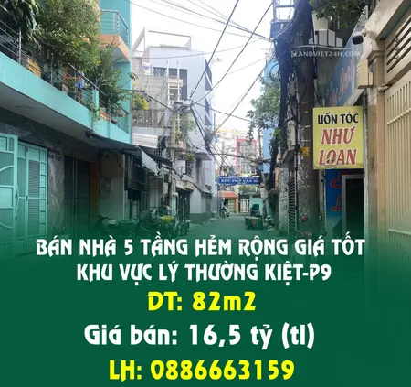 BÁN NHÀ 5 TẦNG HẺM RỘNG GIÁ TỐT NHẤT KHU VỰC LÝ THƯỜNG KIỆT-P9