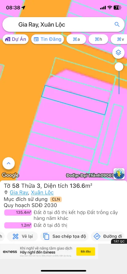 Bán đất 136.6m² 2.9 tỷ tại Thị trấn Gia Ray Huyện Xuân Lộc