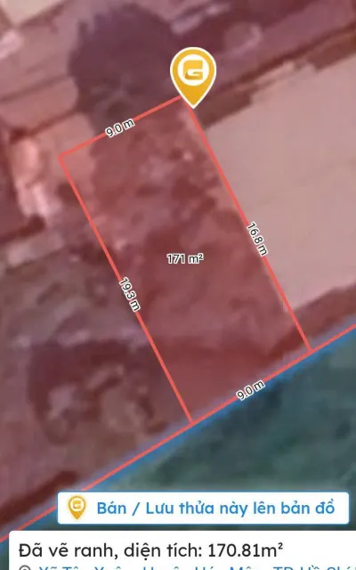Bán đất 170.8m² 8.5 tỷ tại Xã Tân Xuân Huyện Hóc Môn