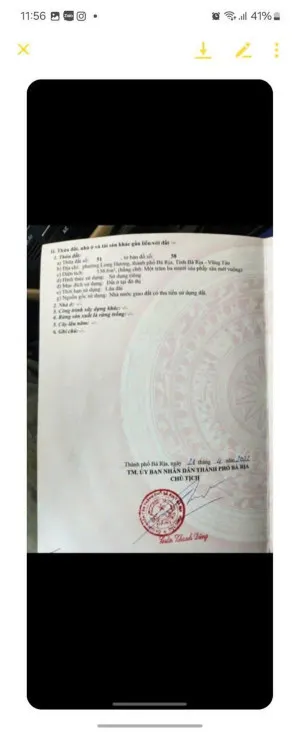 ĐẤT ĐẸP - MẶT TIỀN - Chính Chủ Cần Bán Lô Đất Đường Trần Xuân Soạn, P. Long Hương, TP Bà Rịa, BRVT
