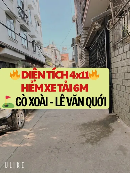 KHU VIP GÒ XOÀI LÊ VĂN QUỚI - NHÀ BTCT 2 TẦNG 4X11 - DỌN VÀO Ở NGAY - CHỈ HƠN 4.xxT