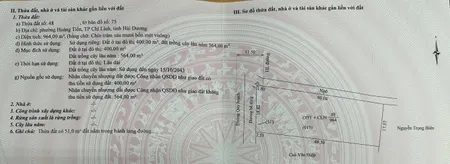 Cần bán 964m2 đất tại kdc Tân Tiến, P. Hoàng Tiến, TP. Chí Linh, Hải Dương.