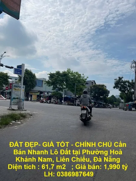 ĐẤT ĐẸP- GIÁ TỐT - CHÍNH CHỦ Cần Bán Nhanh Lô Đất tại Phường Hoà Khánh Nam, Liên Chiểu, Đà Nẵng