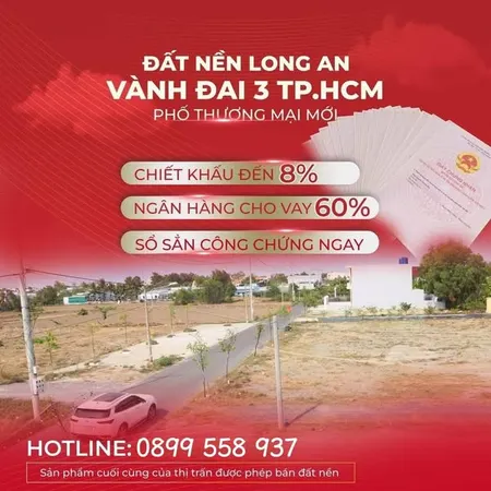 ĐẤT NỀN LIỀN KỀ VINHOME Long Hựu Đông, TRUNG TÂM CẦN ĐƯỚC