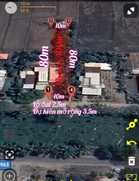 36/25 🔥 🔥 Cần bán gấp nền thổ cư 800m², chỉ 850tr, tại đường kênh tỉnh lộ 963, cách chợ kênh 5 - Tân Hiệp chỉ 2 km