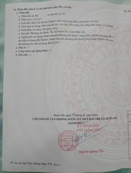Bán nhà Sau Chợ - Đường NGUYỄN AN NINH - Thị Xã Buôn Hồ