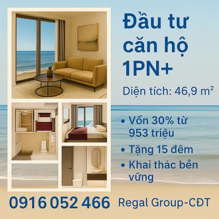 Chỉ với hơn 2 tỷ, bạn đã sở hữu căn hộ biển pháp lý lâu dài – tiềm năng tăng giá cao . 1PN+ 49m²: KÊNH ĐẦU TƯ BỀN VỮNG – SINH LỜI LÂU DÀI