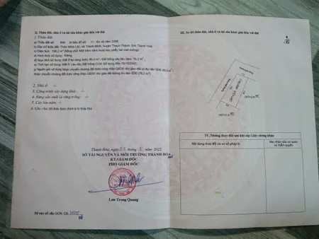 GIÁ TỐT - CHÍNH CHỦ BÁN LÔ ĐẤT TẠI THÔN MINH LỘC, XÃ THÀNH MINH, HUYỆN THẠCH THÀNH, TỈNH THANH HÓA