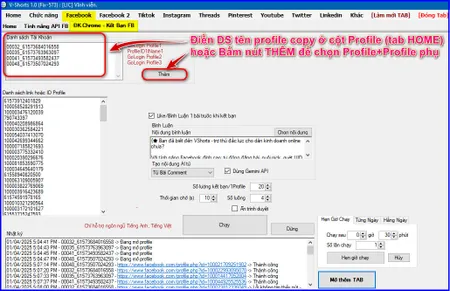 Phần Mềm Vshorts – Tự Động Hóa Marketing Facebook Toàn Diện 0961.006.186