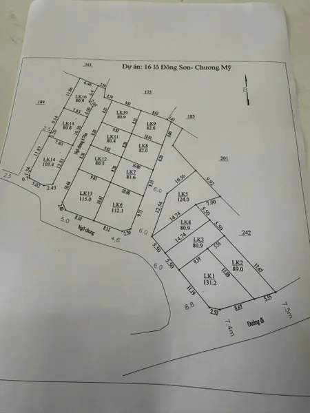 BÁN 4 LÔ: 4,11,12,15 TRONG TỔNG 16 LÔ TẠI YÊN KIỆN - ĐÔNG SƠN - CHƯƠNG MỸ - HÀ NỘI