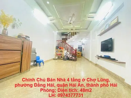 Chính Chủ Bán Nhà 4 tầng ở Chợ Lũng, phường Đằng Hải, quận Hải An, thành phố Hải Phòng