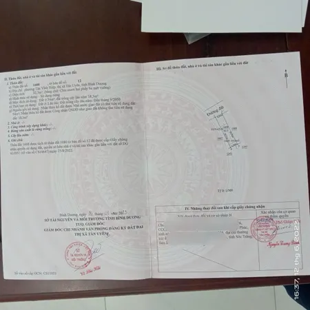 LÔ ĐẤT VỊ TRÍ ĐẸP- CHÍNH CHỦ CẦN BÁN NHANH lô đất tại thị xã Tân uyên, tỉnh Bình Dương