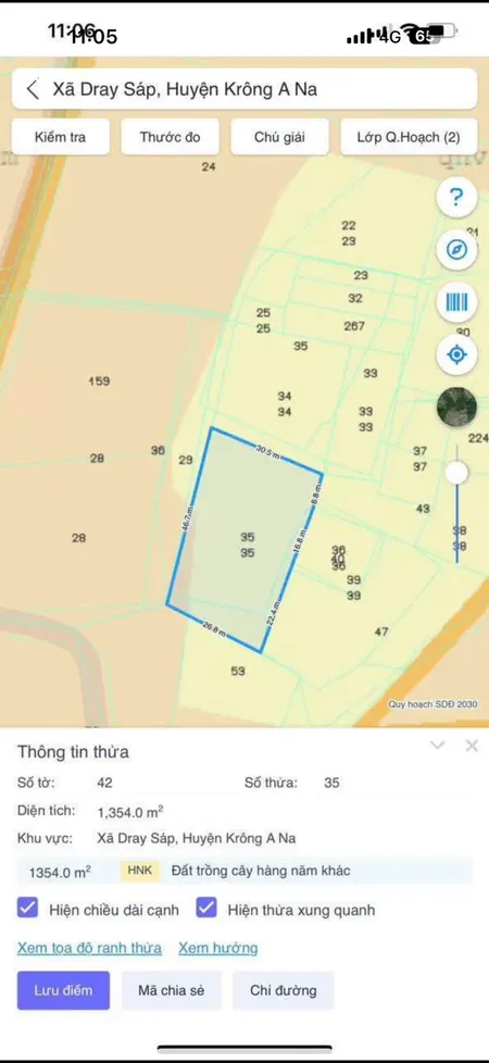 Bán đất 3600m² 750 triệu tại Xã Dray Sáp Huyện Krông A Na