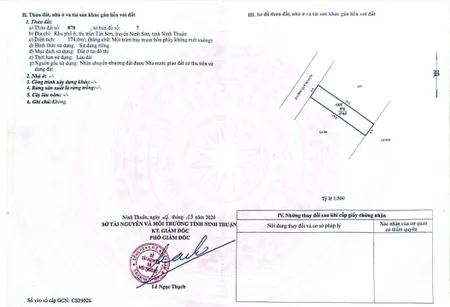 Đất ODT 174m² Khu Phố 6. Tân Sơn. Ninh Sơn. Ninh Thuận