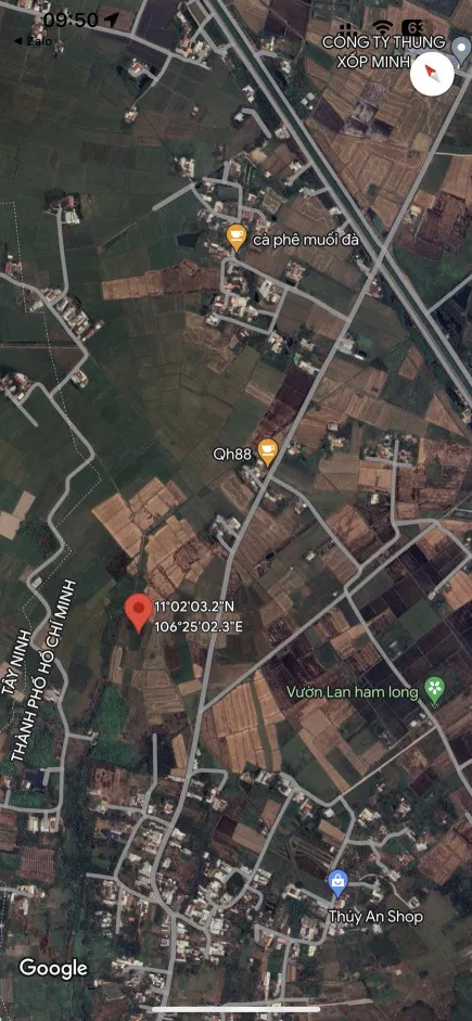 “NGỘP GIÁ SỐC” lô đất 2 MT đường đất và đường kênh, 1.760m2 đất vườn, QH KDC, xã Phước Thạnh.