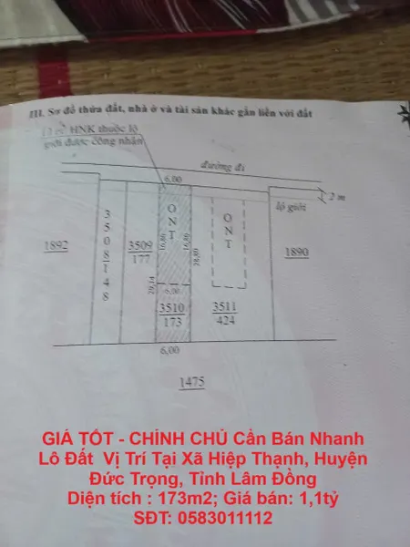 GIÁ TỐT - CHÍNH CHỦ Cần Bán Nhanh Lô Đất  Vị Trí Tại Huyện Đức Trọng, Tỉnh Lâm Đồng