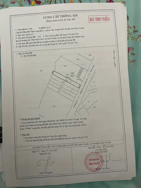 Đất Mặt Tiền Đường TL701, Long Bình 1. An Hải. Ninh Phước. Ninh Thuận