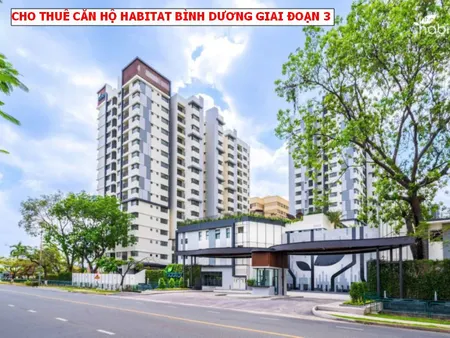 Cho thuê căn hộ The Habitat Bình Dương giai đoạn 3, view hồ bơi