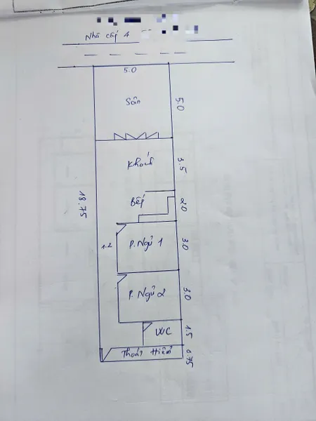 1 tỷ 550 nhà Bến Cát