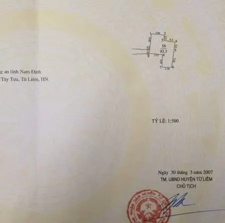 Bán Đất Tây Tựu, Bắc Từ Liêm, 85.5 m2, giá 5.35 tỷ