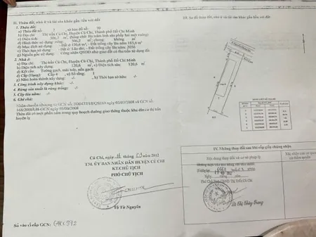 HOT HOT HOT - Cần Bán Căn Nhà Tại đường nhựa Nguyễn Phong Sắc, TT Củ Chi , Huyện Củ Chi , TP.HCM