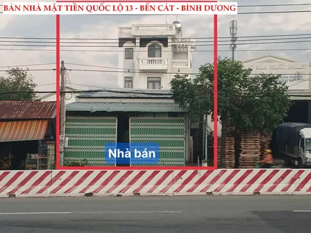 Bán nhà mặt tiền Quốc Lộ 13, Thới Hòa - Bến Cát - Bình Dương