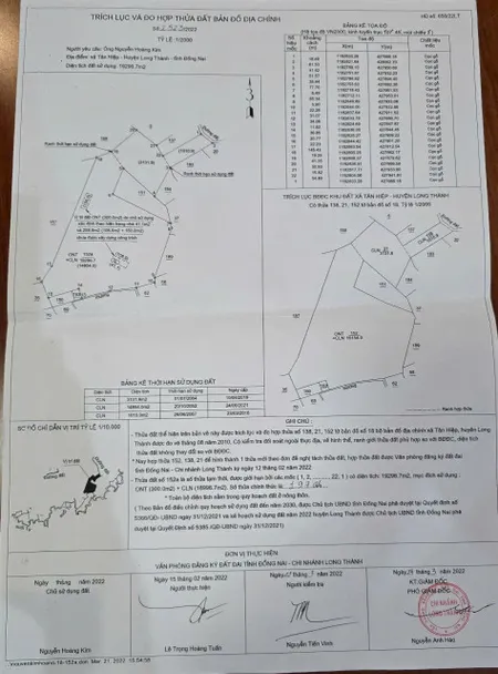 CẦN BÁN LÔ ĐẤT LỚN TẠI XÃ TÂN HIỆP, HUYỆN LONG THÀNH, TỈNH ĐỒNG NAI – DIỆN TÍCH GẦN 2HA