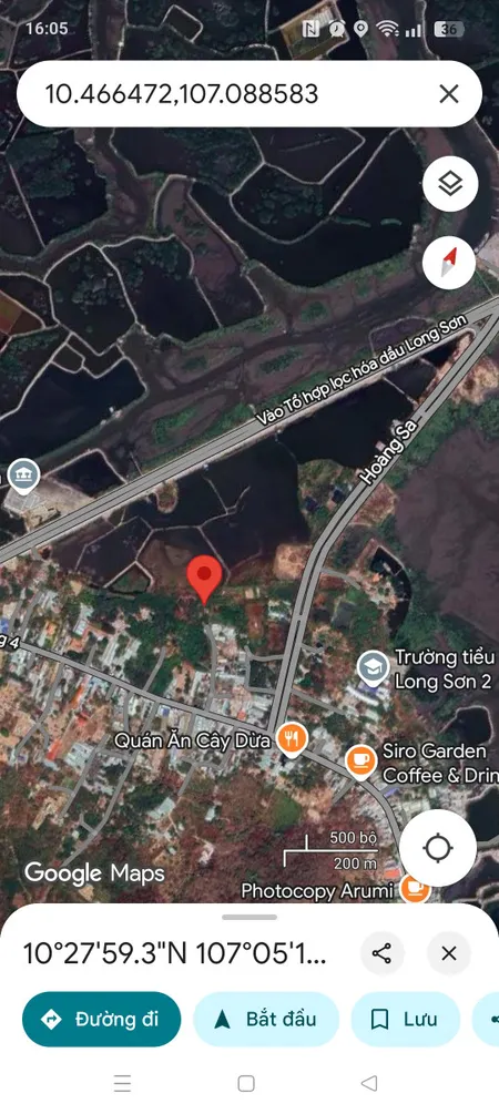 Bán đất 1509.8m² ngang 25m giá 6 tỷ tại Xã Long Sơn Thành phố Vũng Tàu