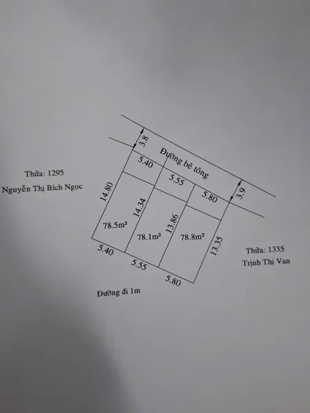 BÁN ĐẤT P. ĐỊNH HÒA   Diện tích: 5,5 x 14,5m – Thổ cư 60m² 0815422197
