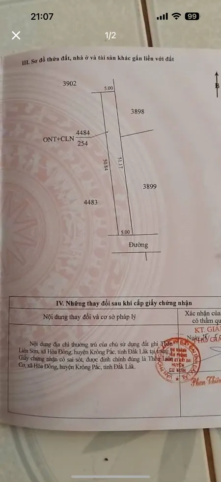 Bán đất tại Xã Ea Ktur Huyện Cư Kuin