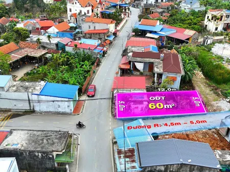 Cắt lỗ sâu lô đất mặt đường xã kênh giang Thủy Nguyên dt 60m ngang 5 giá chỉ 1tỷ 8xx lh ngay 0382341632 em Liên