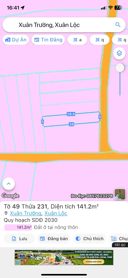 Bán đất 1889m² ngang 5m giá 725 triệu tại Xã Xuân Trường Huyện Xuân Lộc