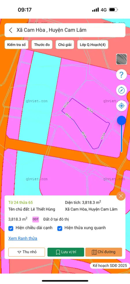 CAM HÒA -- 3818 M2 -- QUI HOẠCH ĐẤT Ở -- GIÁ CHỈ 420 TRIỆU.SÀO -- 0961481675