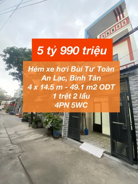 Nhà đẹp Bùi Tư Toàn 4 phòng giá đẹp !