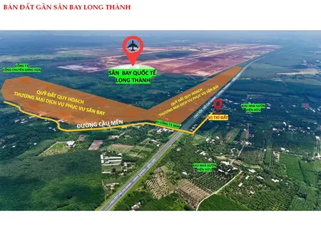 Bán đất gần sân bay Long Thành giá chỉ 1,190 tỷ sổ sẵn