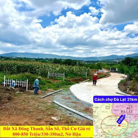 Ven Đà Lạt đất thổ cư xã Đông Thanh 850TR/353m2 126m2 TC
