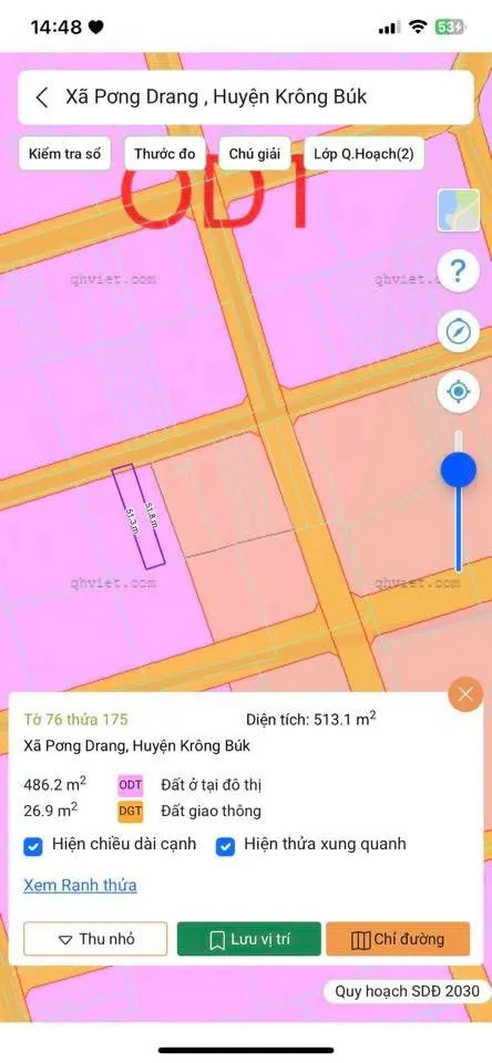 Bán đất 513m² giá 1.5 tỷ tại Xã Pơng Drang Huyện Krông Búk