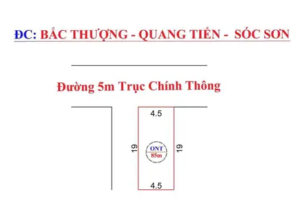 Bán đất 80m² ngang 4.5m giá 2.8 tỷ tại Xã Quang Tiến Huyện Sóc Sơn
