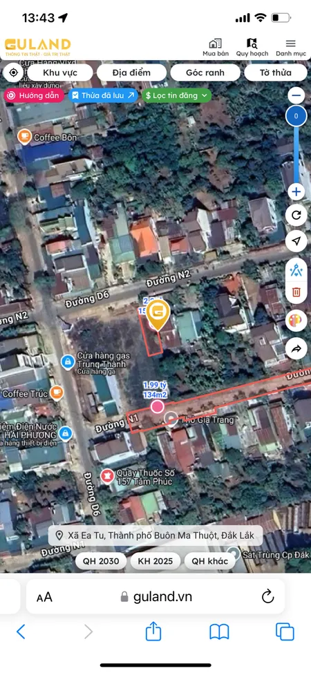 Bán đất 151.7m² giá 2.5 tỷ tại Xã Ea Tu Thành phố Buôn Ma Thuột